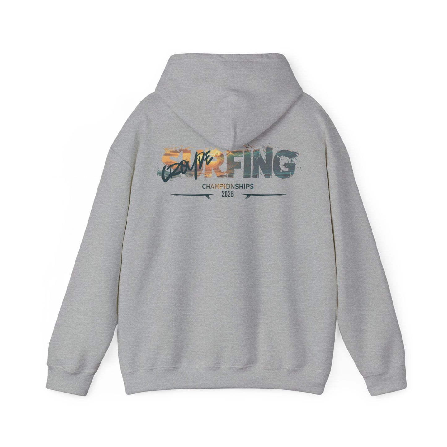 Surfing Championships Hoodie — Vintage Wave Beach Surf Graphic