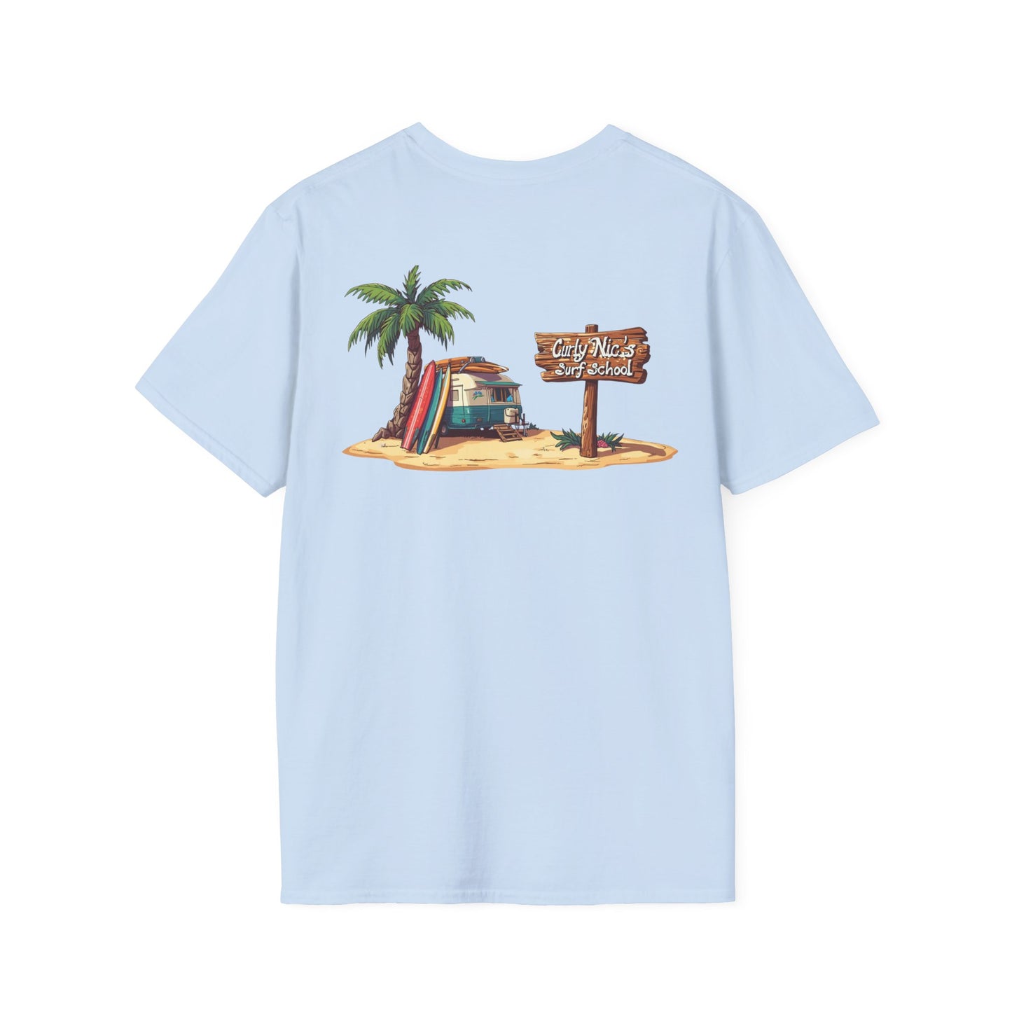 Curly Nics Surf School - T shirt