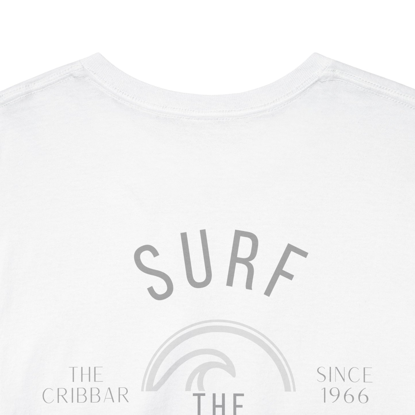 Surf The Current Graphic Tee — White Surf Beach T‑Shirt