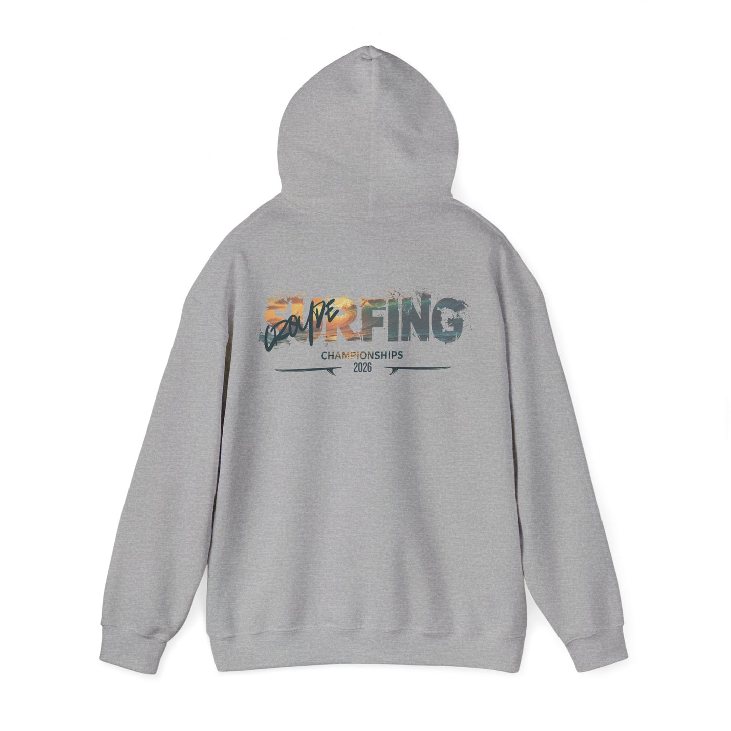 Surfing Championships Hoodie — Vintage Wave Beach Surf Graphic