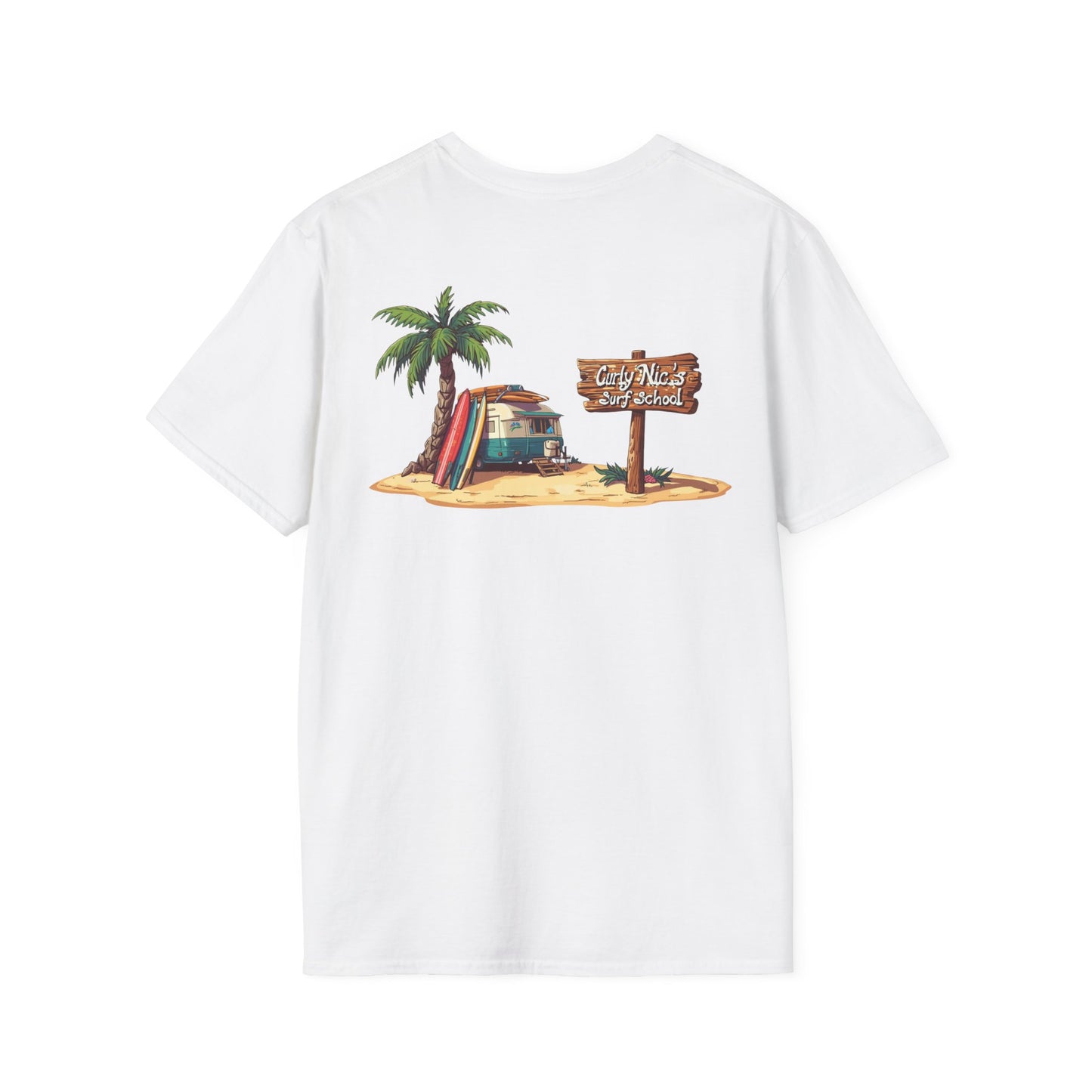 Curly Nics Surf School - T shirt